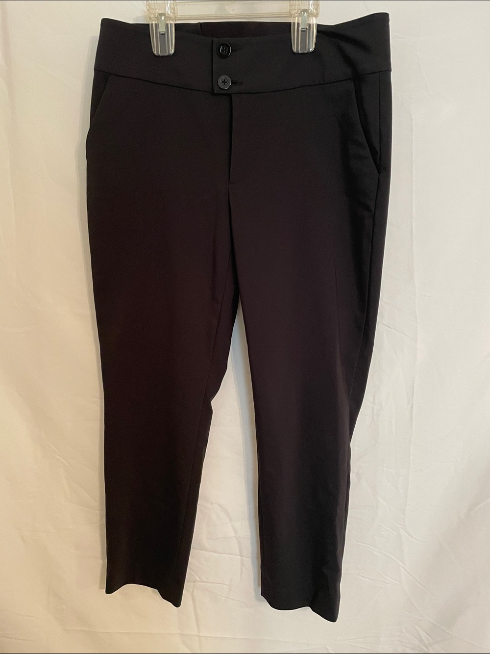 CAbi Black Slim Cropped Tailored Trousers